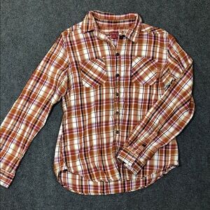 Merona Multicolor Plaid Shirt Sz S (T2)